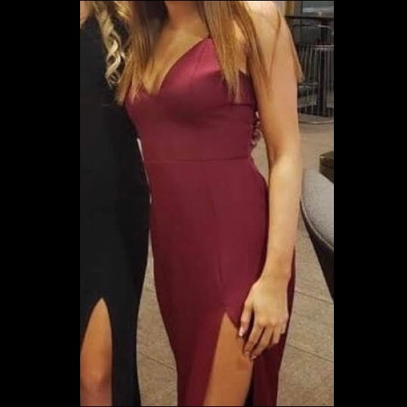 Dare to Dream Maxi Dress in Wine Color - Picture 2 of 4